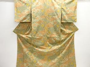 花唐草模様上代紬着物